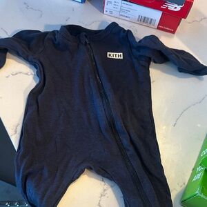 Kith Kids Charcoal One Piece Footie